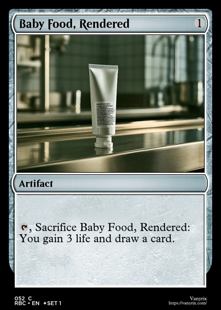 Baby Food, Rendered