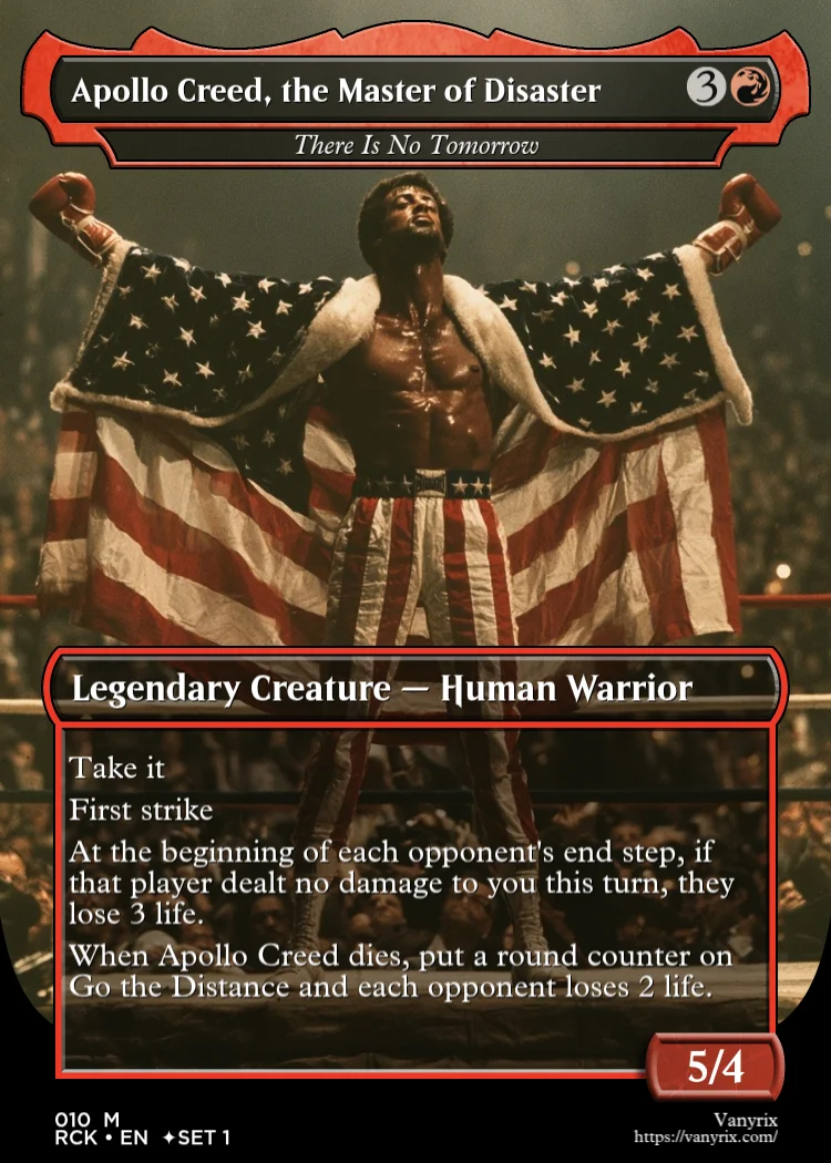 Apollo Creed, the Master of Disaster