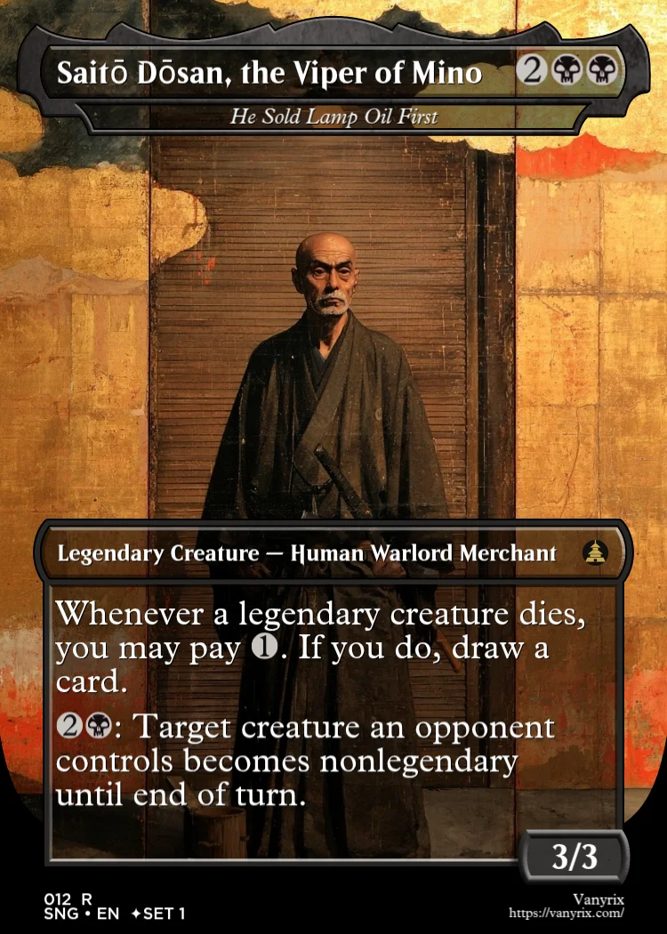 Saitō Dōsan, the Viper of Mino