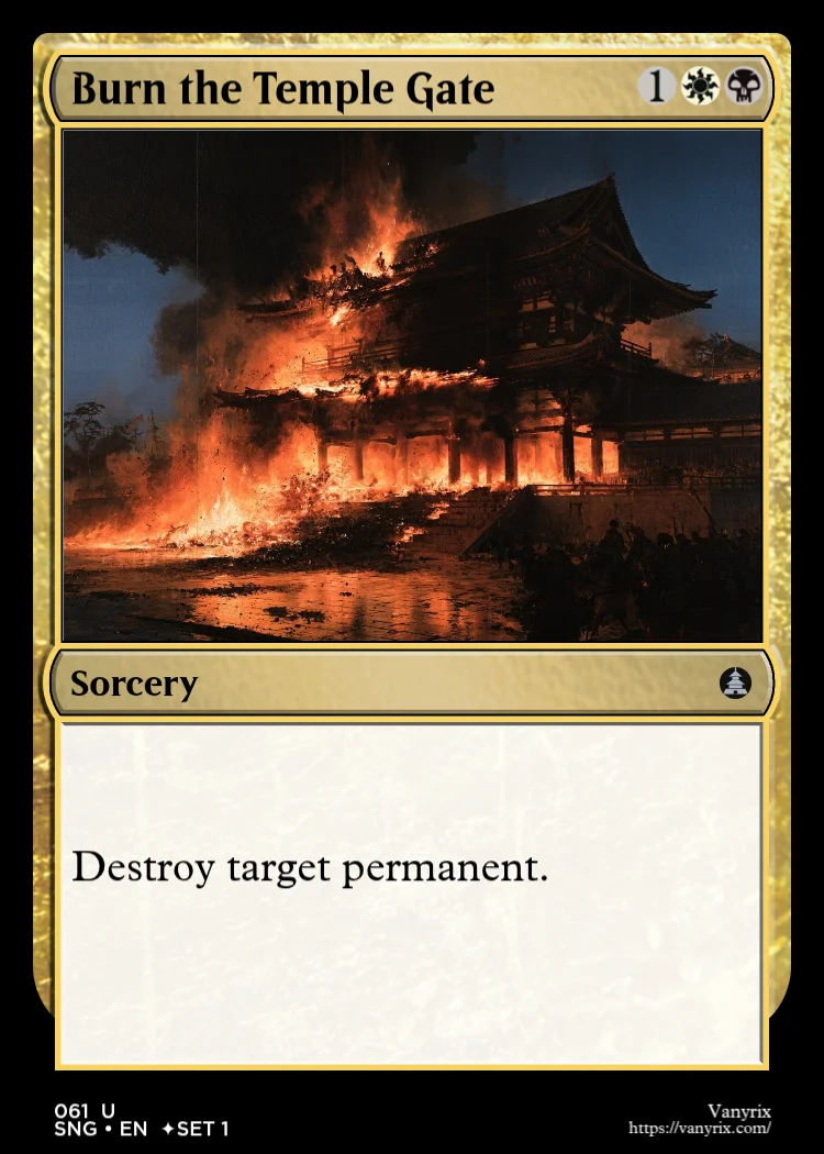 Burn the Temple Gate