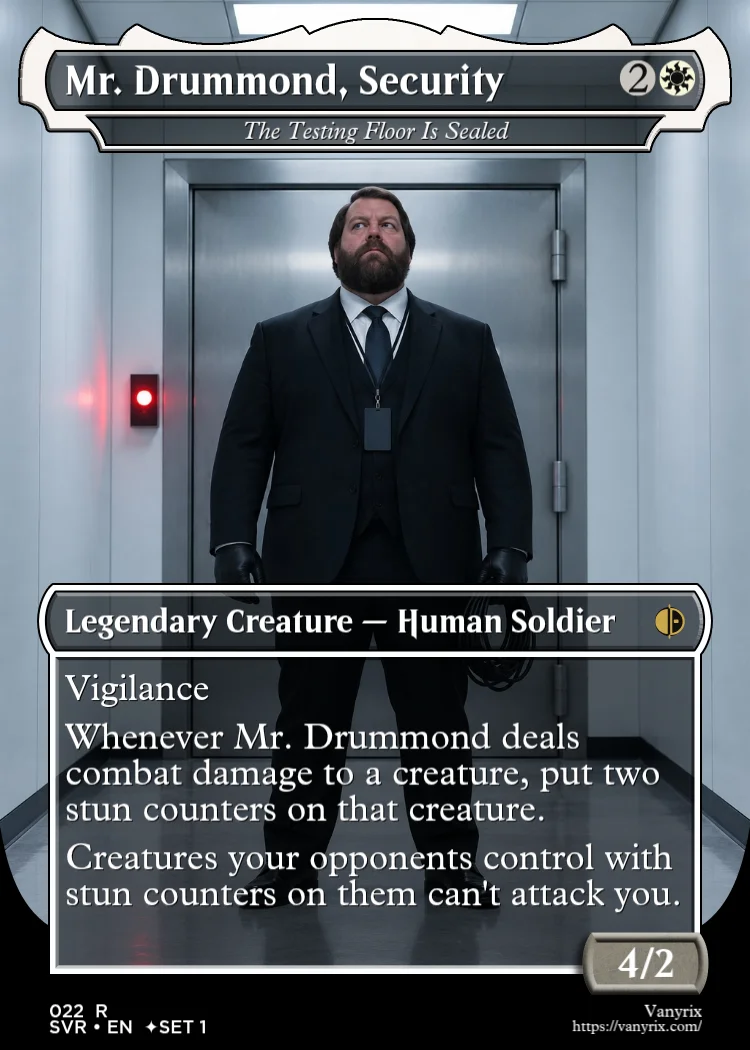 Mr. Drummond, Security
