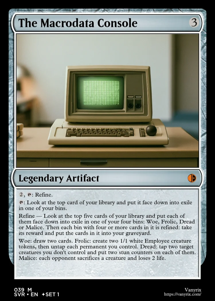 The Macrodata Console