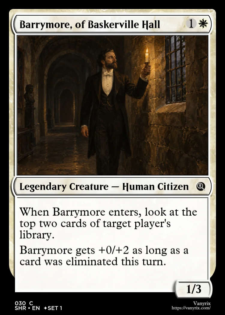 Barrymore, of Baskerville Hall