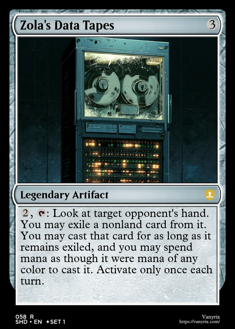Zola's Data Tapes