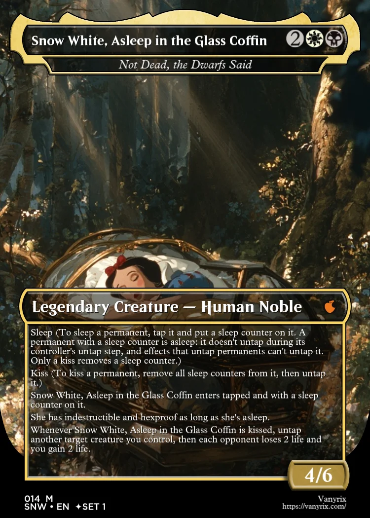 Snow White, Asleep in the Glass Coffin