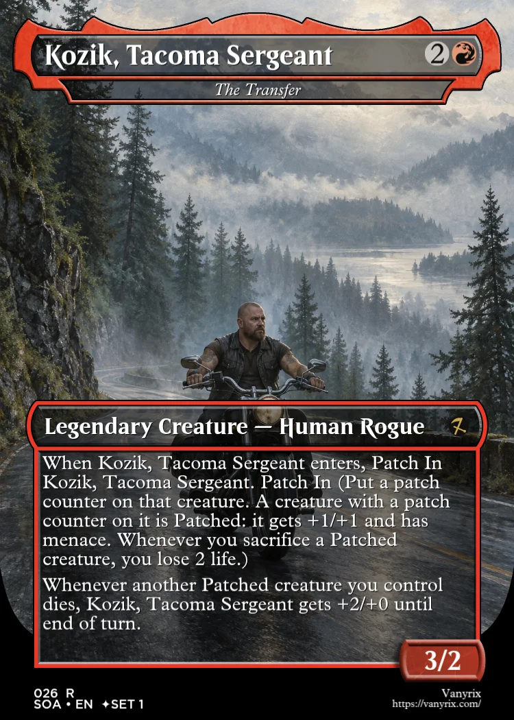 Kozik, Tacoma Sergeant