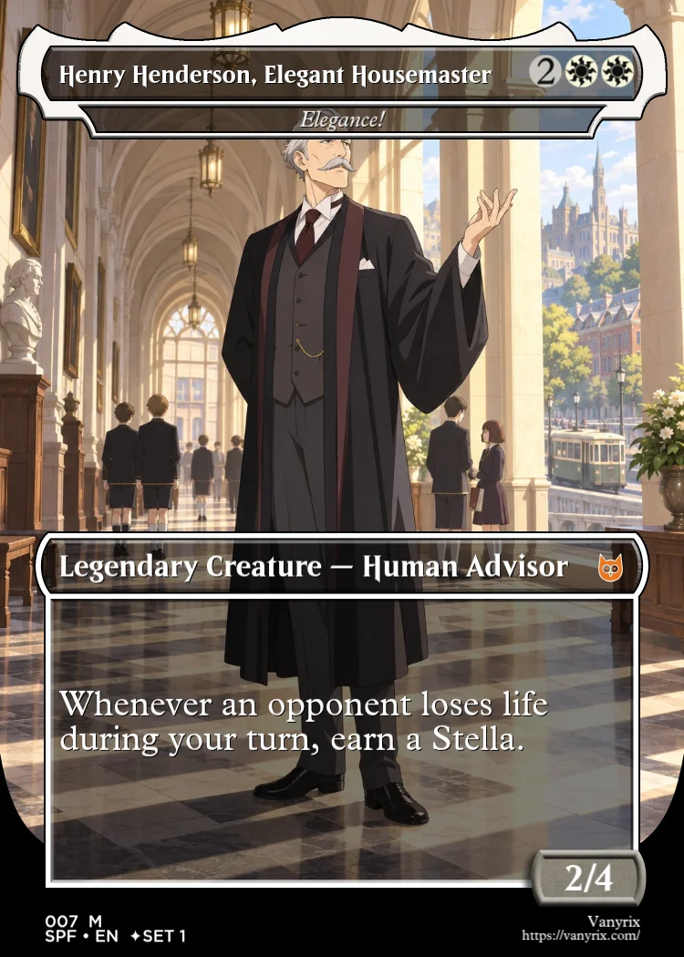 Henry Henderson, Elegant Housemaster