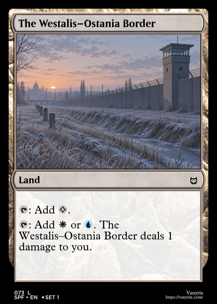 The Westalis–Ostania Border