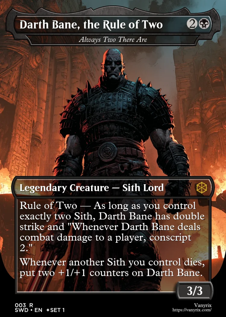 Darth Bane, the Rule of Two