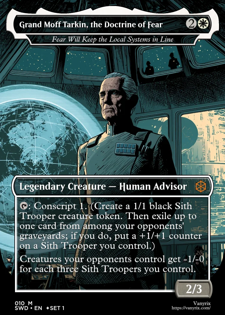 Grand Moff Tarkin, the Doctrine of Fear