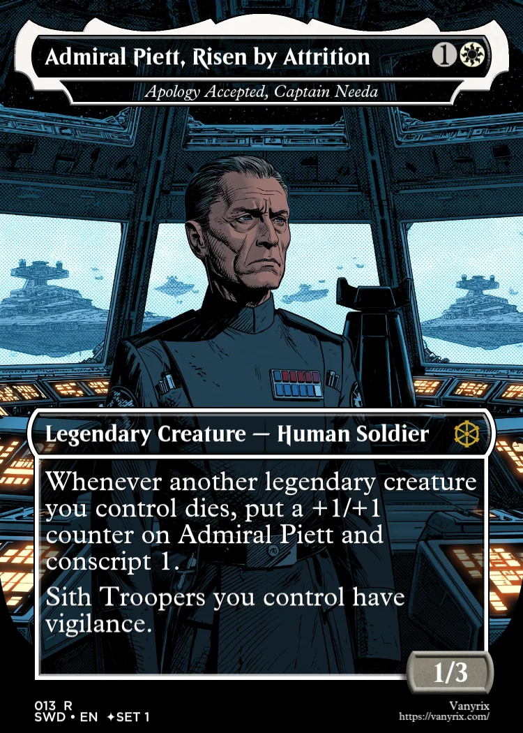 Admiral Piett, Risen by Attrition