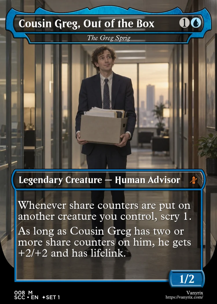 Cousin Greg, Out of the Box
