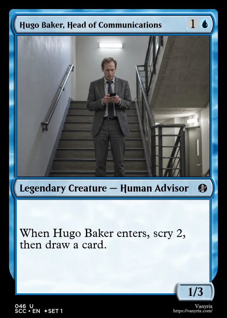 Hugo Baker, Head of Communications