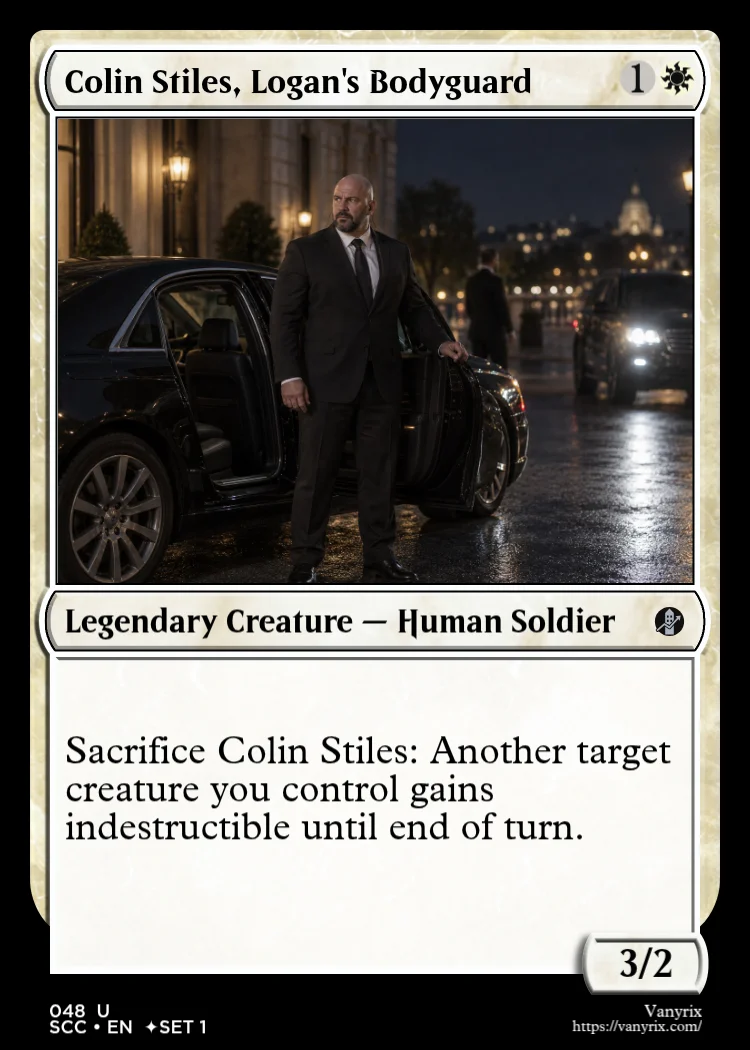 Colin Stiles, Logan's Bodyguard
