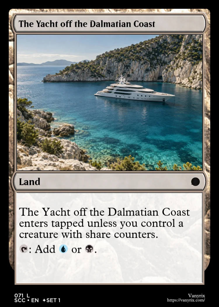 The Yacht off the Dalmatian Coast