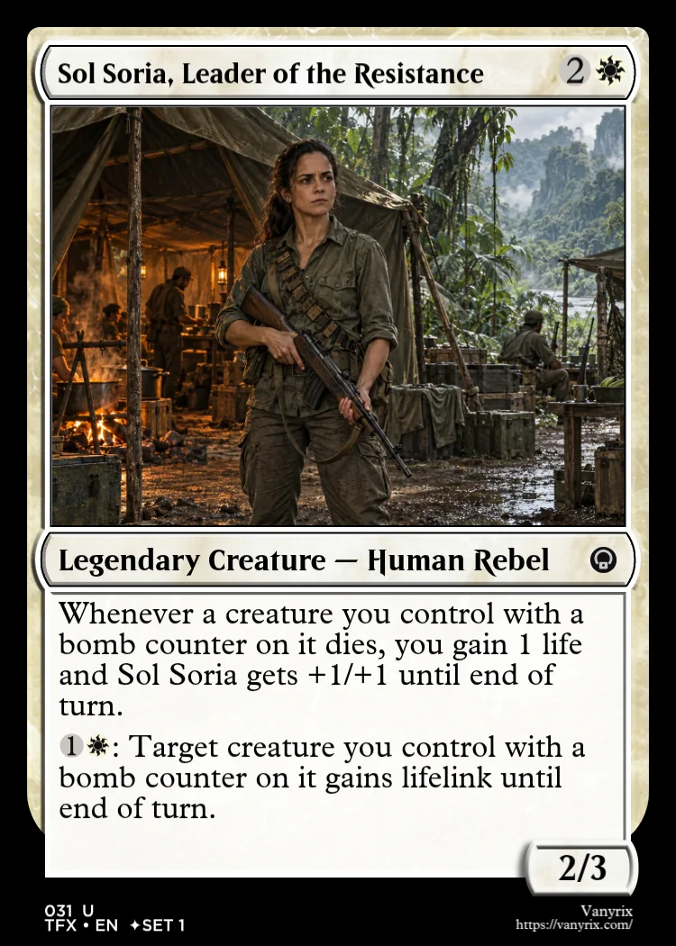 Sol Soria, Leader of the Resistance