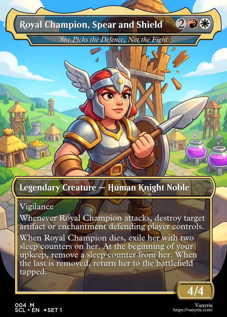 Royal Champion, Spear and Shield