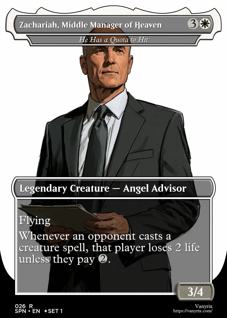 Zachariah, Middle Manager of Heaven