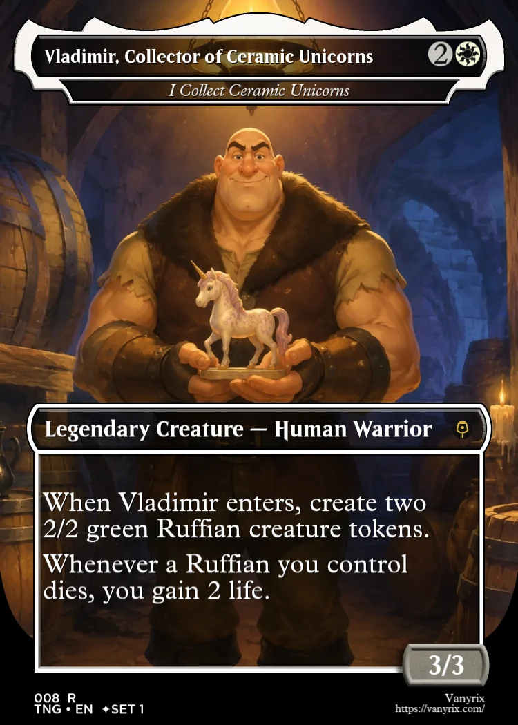 Vladimir, Collector of Ceramic Unicorns