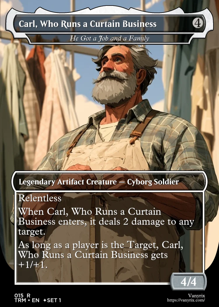Carl, Who Runs a Curtain Business