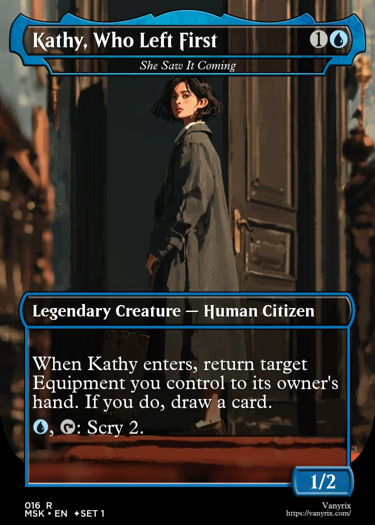 Kathy, Who Left First