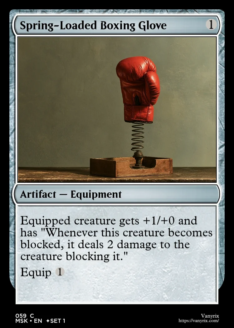 Spring-Loaded Boxing Glove