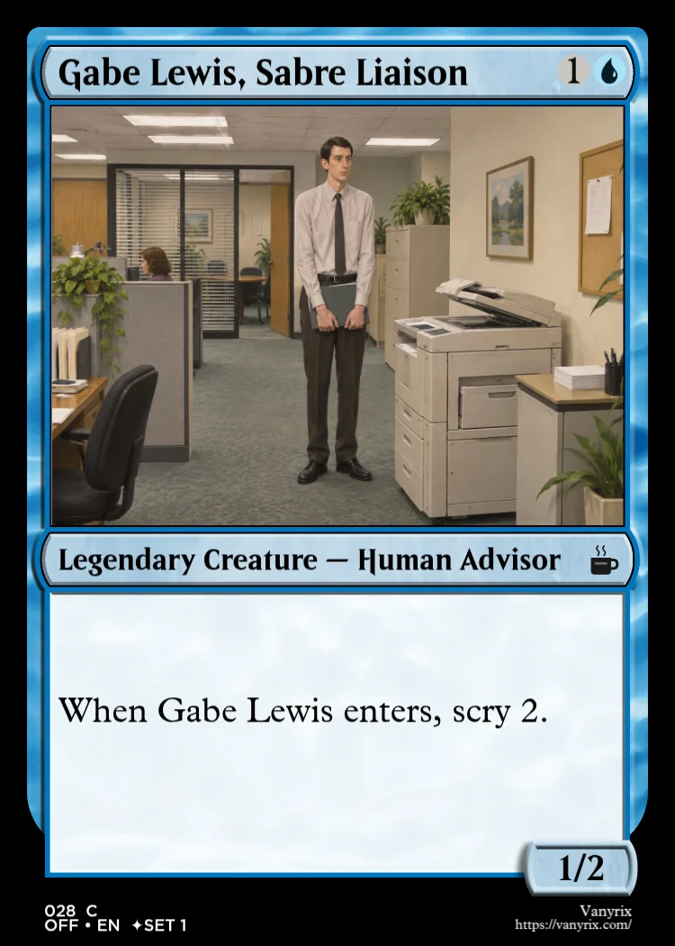 Gabe Lewis, Sabre Liaison