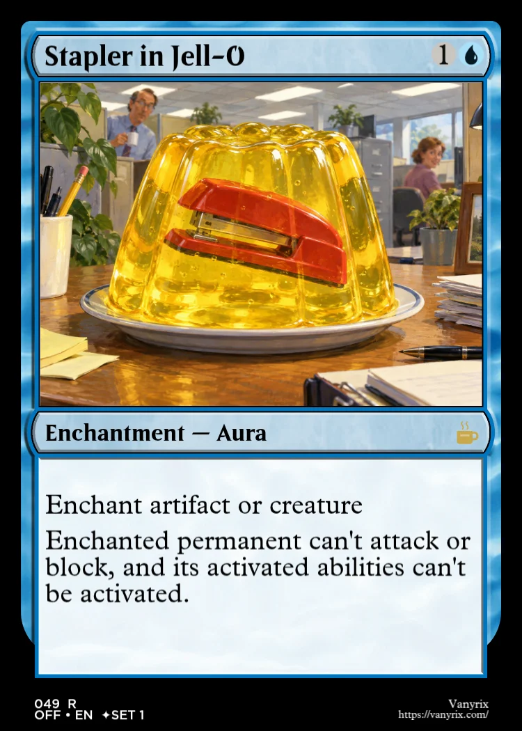 Stapler in Jell-O