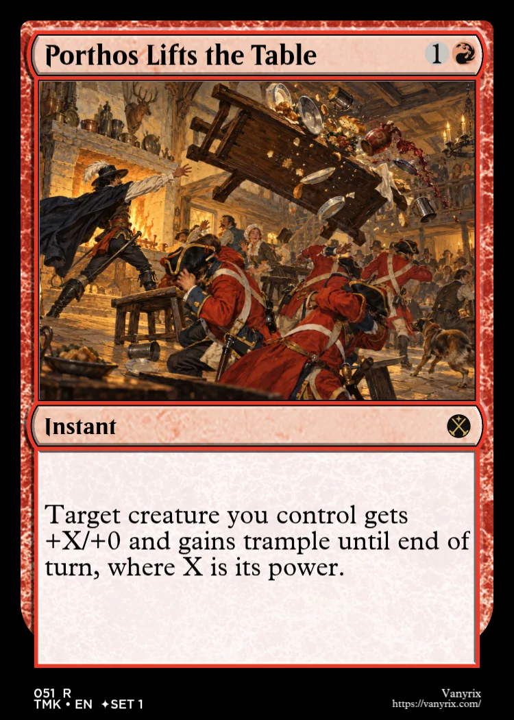 Porthos Lifts the Table