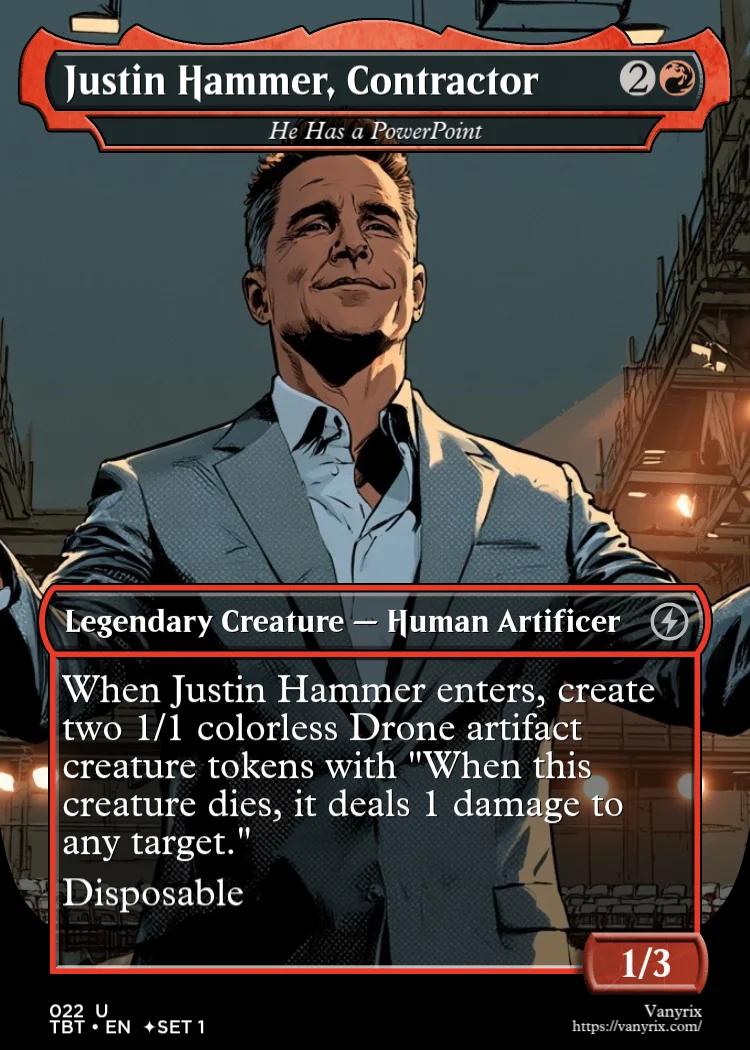 Justin Hammer, Contractor