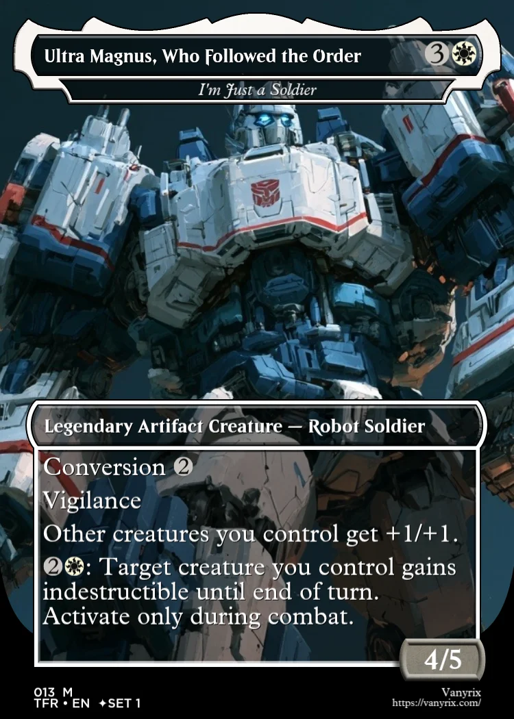 Ultra Magnus, Who Followed the Order