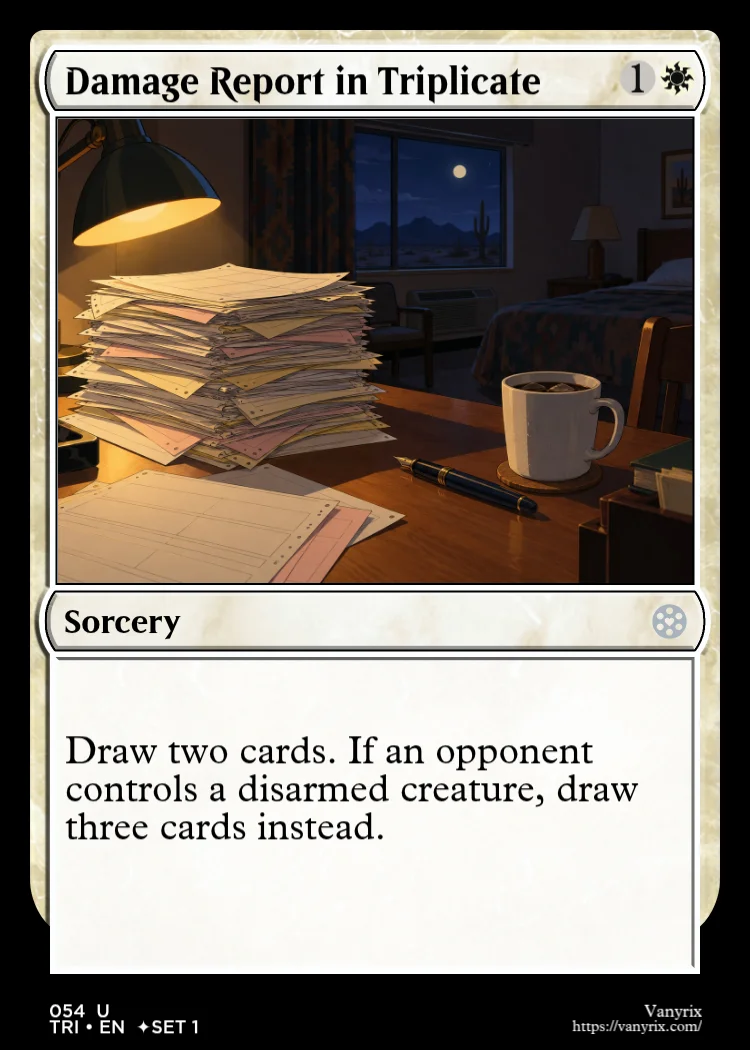 Damage Report in Triplicate