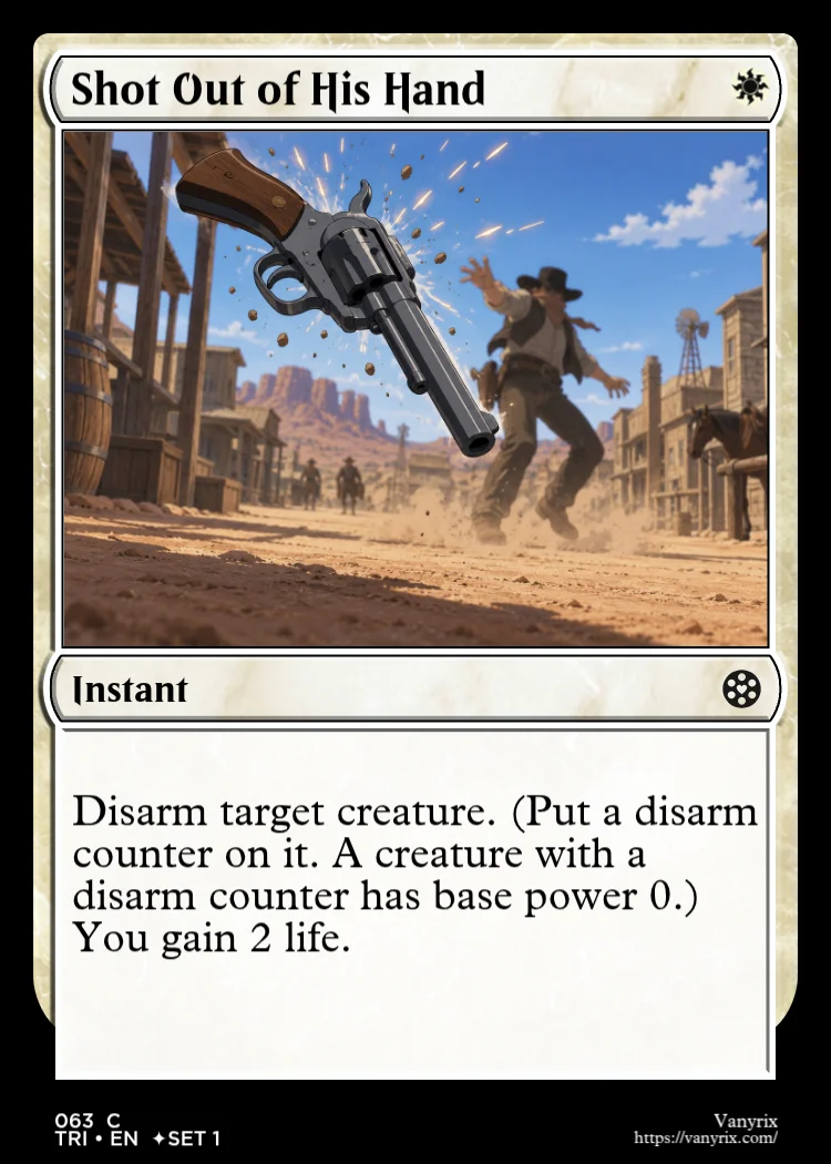 Shot Out of His Hand