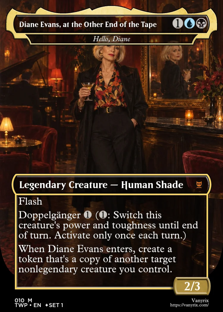 Diane Evans, at the Other End of the Tape