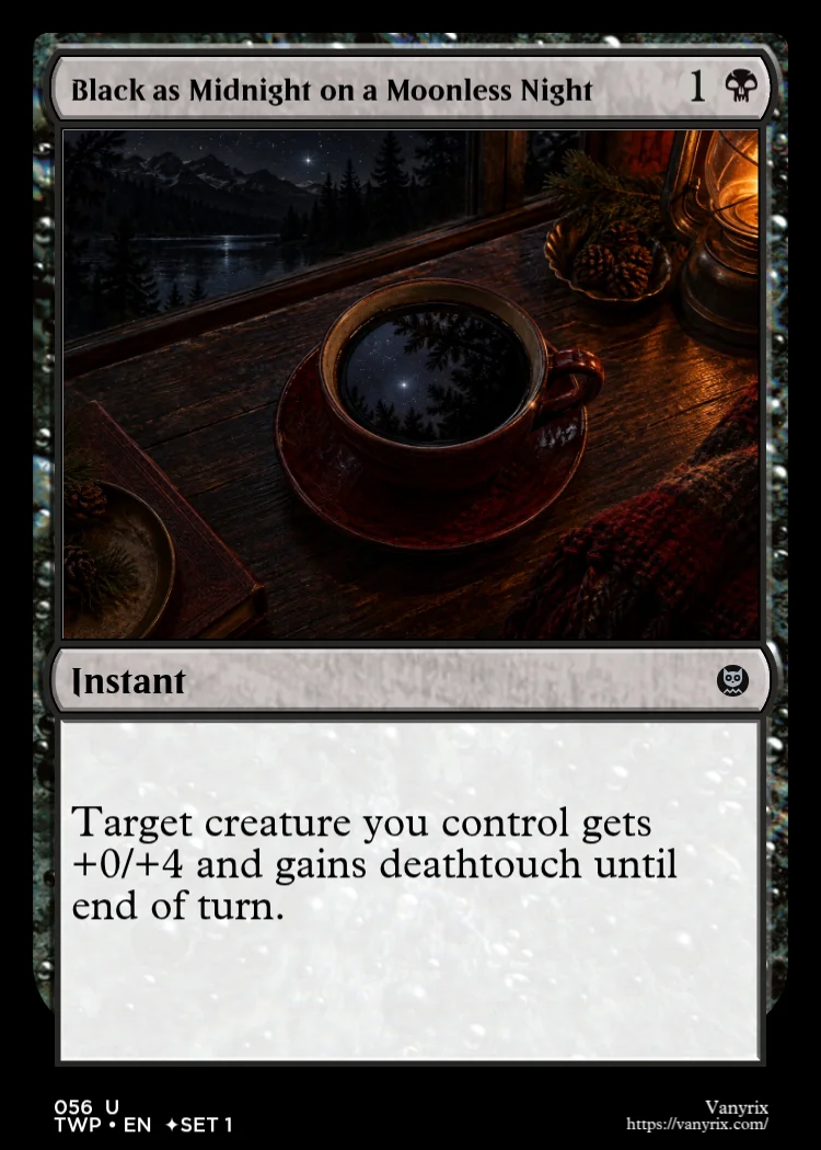 Black as Midnight on a Moonless Night