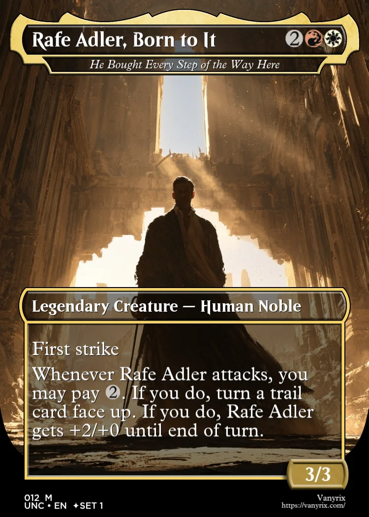 Rafe Adler, Born to It