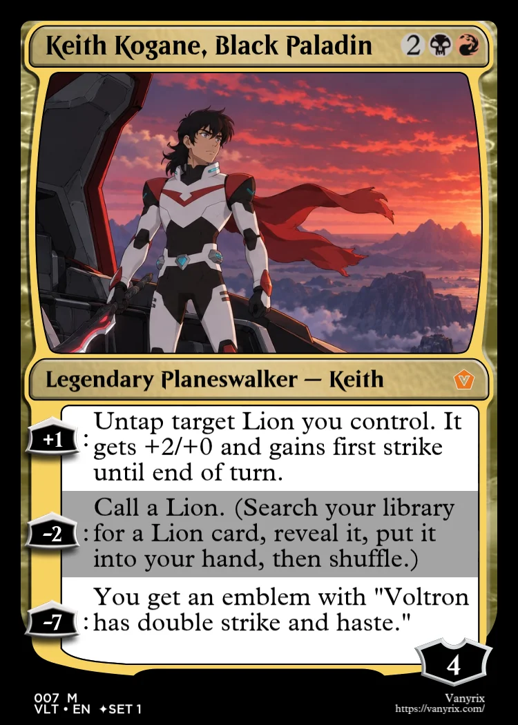 Keith Kogane, Black Paladin