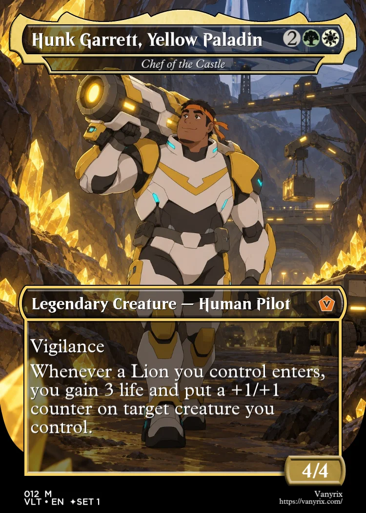 Hunk Garrett, Yellow Paladin