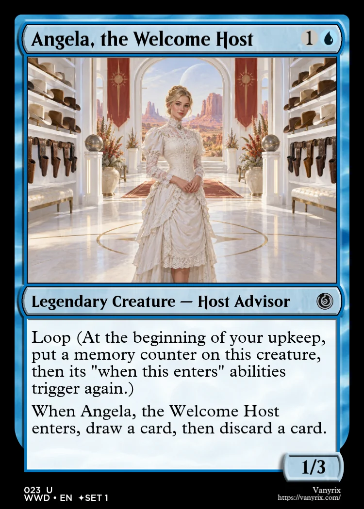 Angela, the Welcome Host