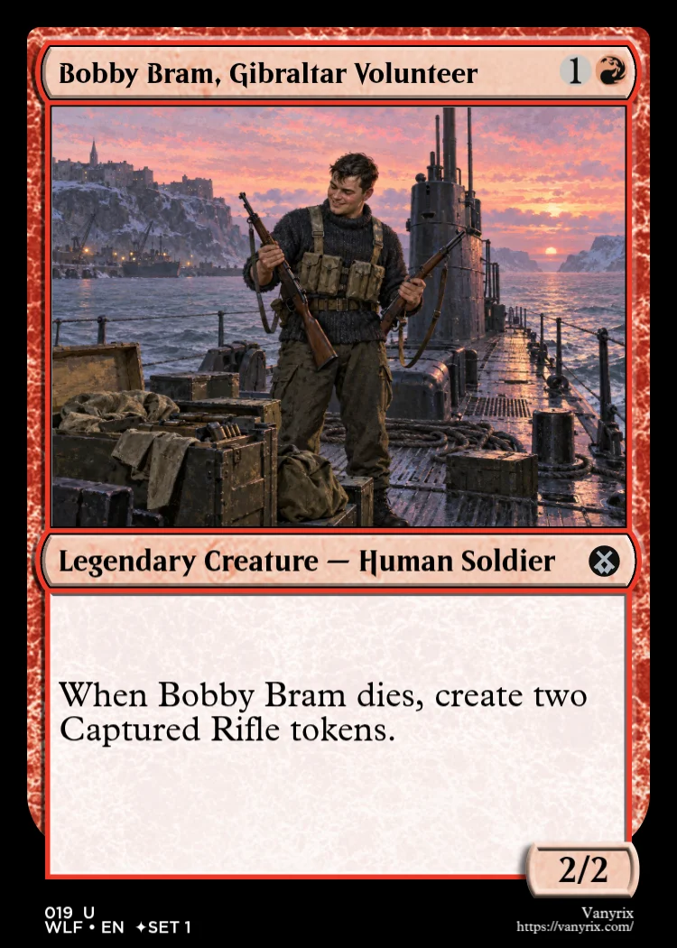Bobby Bram, Gibraltar Volunteer