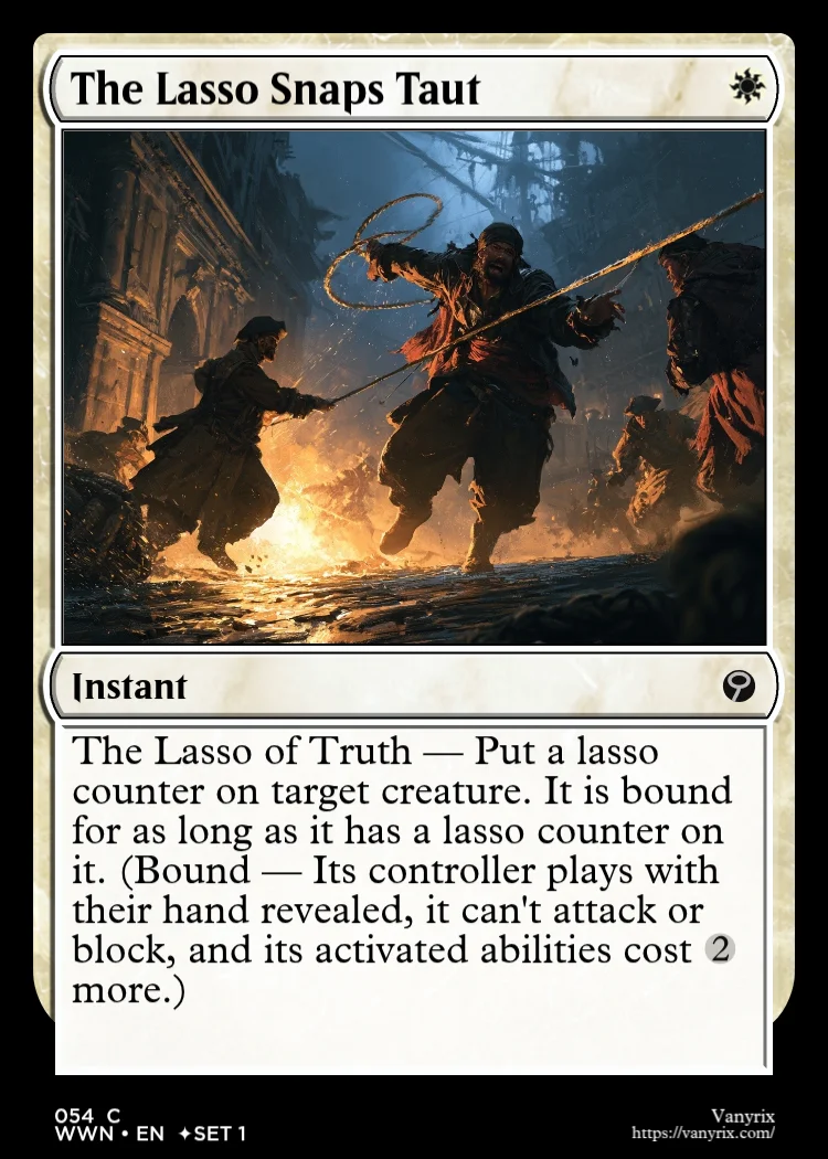 The Lasso Snaps Taut