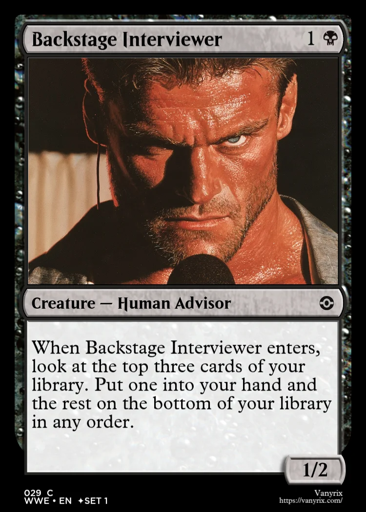 Backstage Interviewer