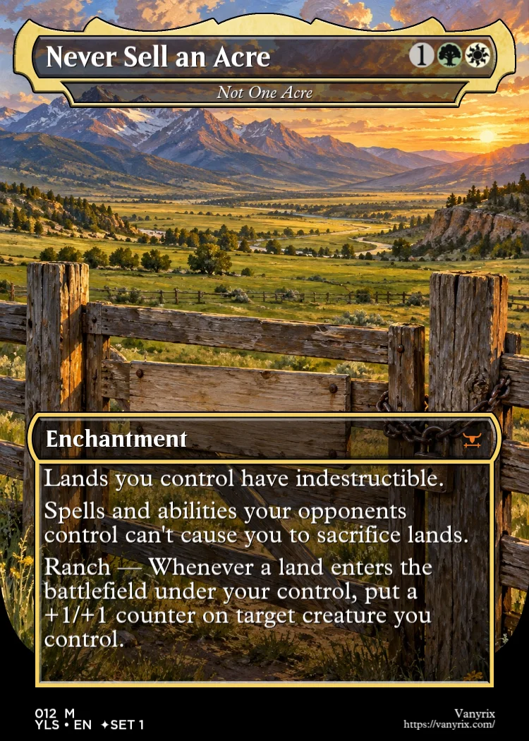 Never Sell an Acre