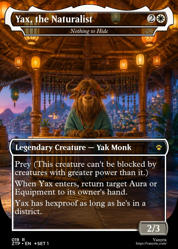 Yax, the Naturalist