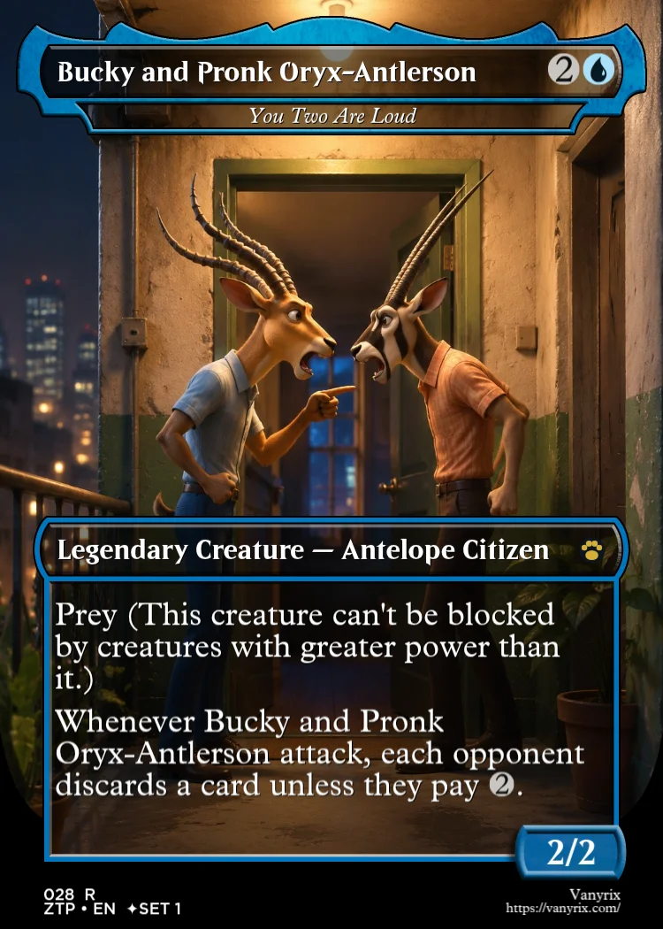Bucky and Pronk Oryx-Antlerson